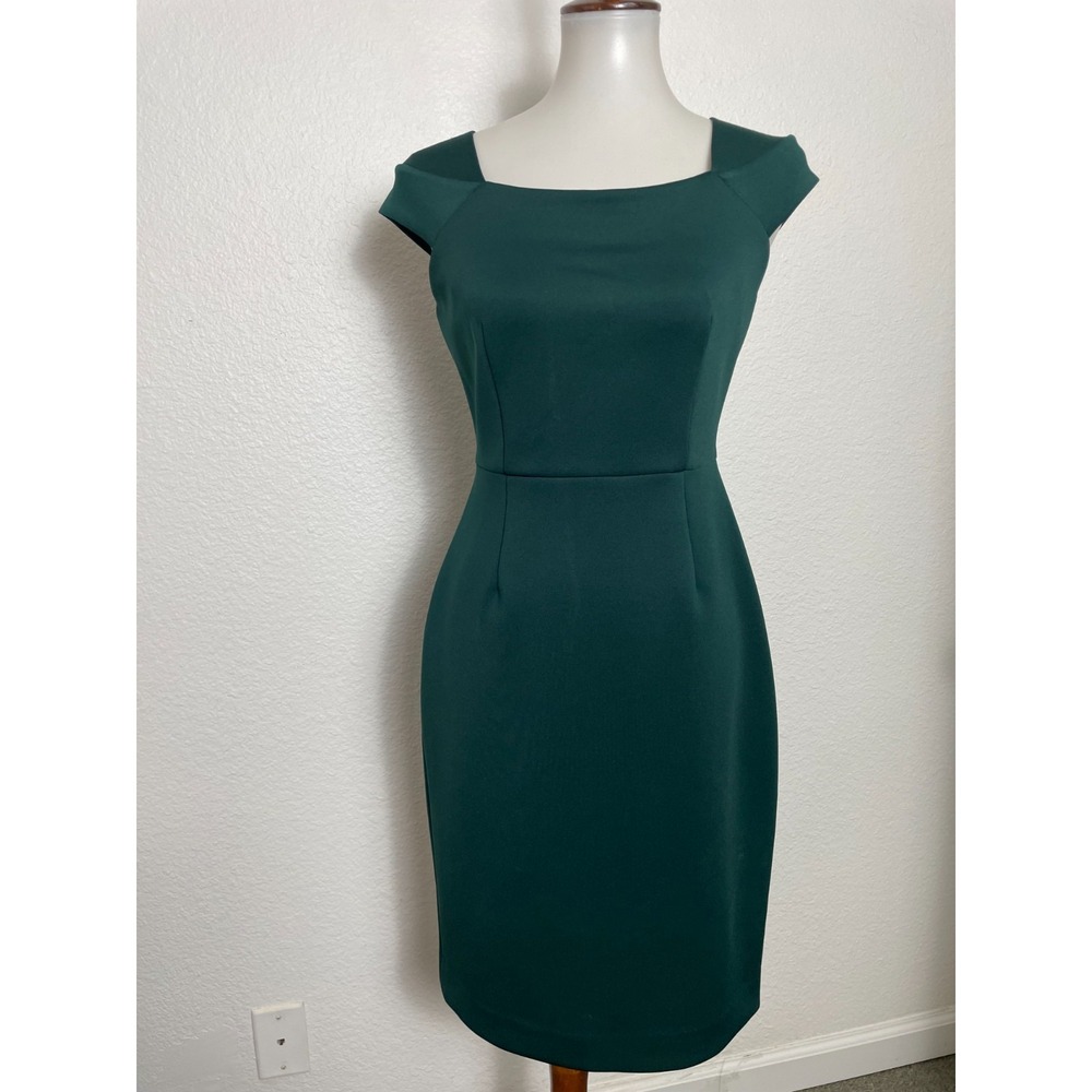 Calvin Klein Sheath Dress Women 4 Knee Length Corpcore Workwear Minimalist